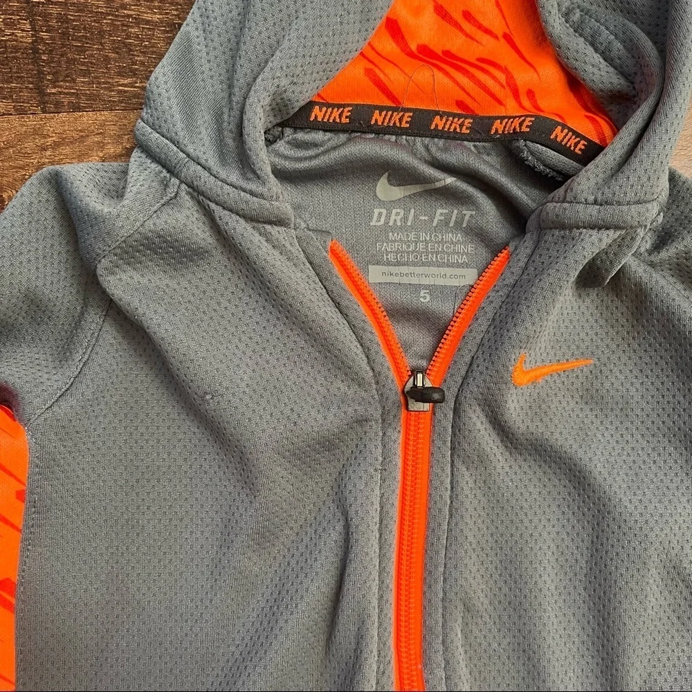 Nike boys full zip jacket coat hoodie bundle 2 total pockets Sz 5